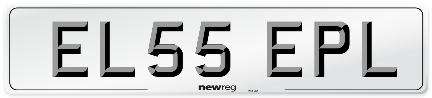 EL55 EPL Number Plate from New Reg